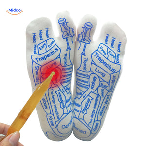 Acupoint Sokken specifieke punten voor massage www.middo.nl