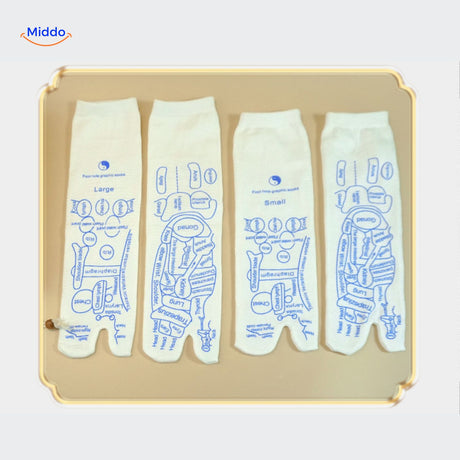 Acupoint Sokken verschillende groottes voor gezondheid www.middo.nl