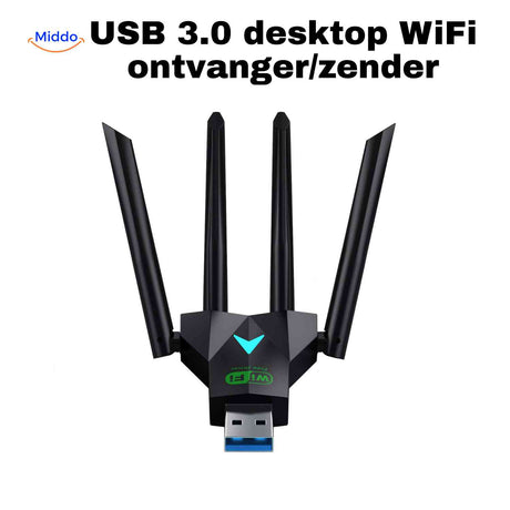 AeroLink wifi adapter desktop computer draadloze wifi www.middo.nl
