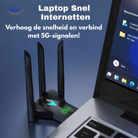 AeroLink wifi adapter dual band 1300m usb3 0 www.middo.nl