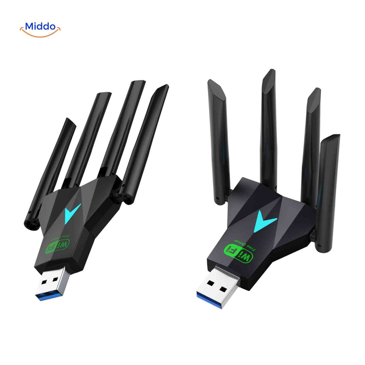 AeroLink wifi adapter specificaties 1300mbps 2 4g 5 8g www.middo.nl