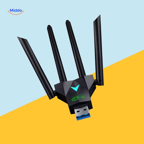 AeroLink wifi adapter usb3 0 ontvanger zender 1300mbps www.middo.nl