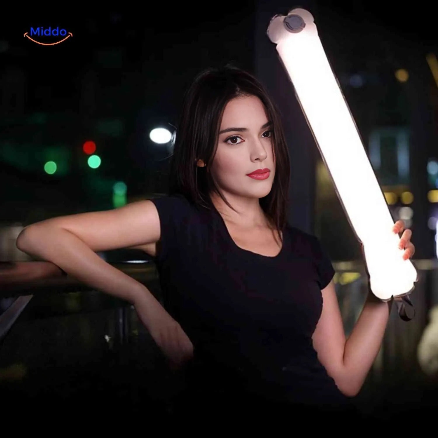 Aerolux Lamp portretverlichting handheld LED buis www.middo.nl