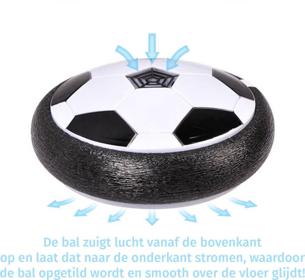 AirPlay™-Fußball, der mit einer weichen Kante über dem Boden schwebt.