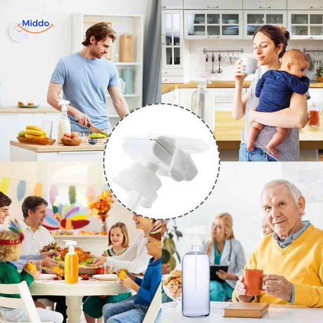 Aquapress Waterpomp geschikt voor gezin kinderen volwassenen gemakkelijk drankdispenser www.middo.nl