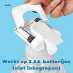 Aquapress Waterpomp werkt op 2 AA batterijen www.middo.nl