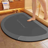 Aquastep Badmat halfrond donker grijze kleur www.middo.nl