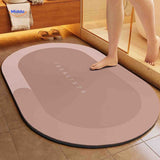 Aquastep Badmat ovaal bruin snel absorberend www.middo.nl