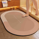 Aquastep Badmat ovaal bruine kleur www.middo.nl