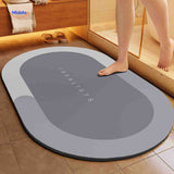 Aquastep Badmat ovaal licht grijze kleur www.middo.nl