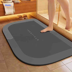 Aquastep Badmat rechthoek omgekeerd donker grijs www.middo.nl