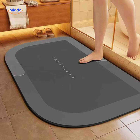 Aquastep Badmat rechthoek omgekeerd donker grijs www.middo.nl