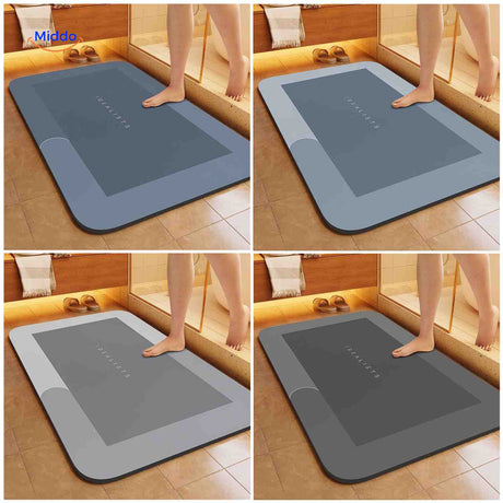 Aquastep Badmat vier kleuren rechthoek ovaal badkamer www.middo.nl