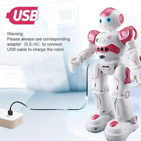 Interactieve Arlock kinderrobot in roze, ontworpen voor educatief spelen.