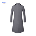 Ashford Wol Trench grijze lange wintermantel herenwww.middo.nl