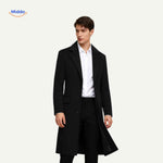 Ashford Wol Trench zwarte lange jas herenwww.middo.nl