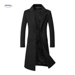 Ashford Wol Trench zwarte lange jas met voeringwww.middo.nl