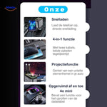 AutoCharge 120W compact met USB kabels voor verschillende apparaten www.middo.nl