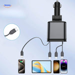 AutoCharge 120W met 4 poorten en snelle oplaadfunctie www.middo.nl