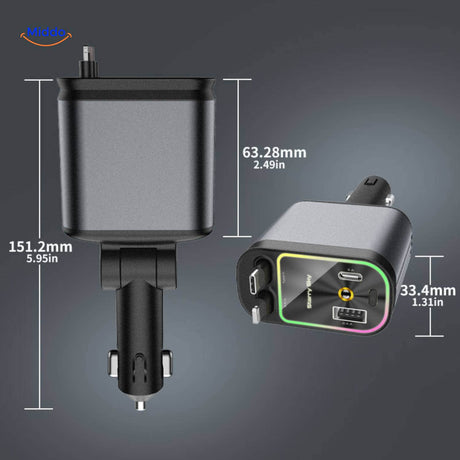 AutoCharge 120W product afmetingen en precisie afmetingen www.middo.nl