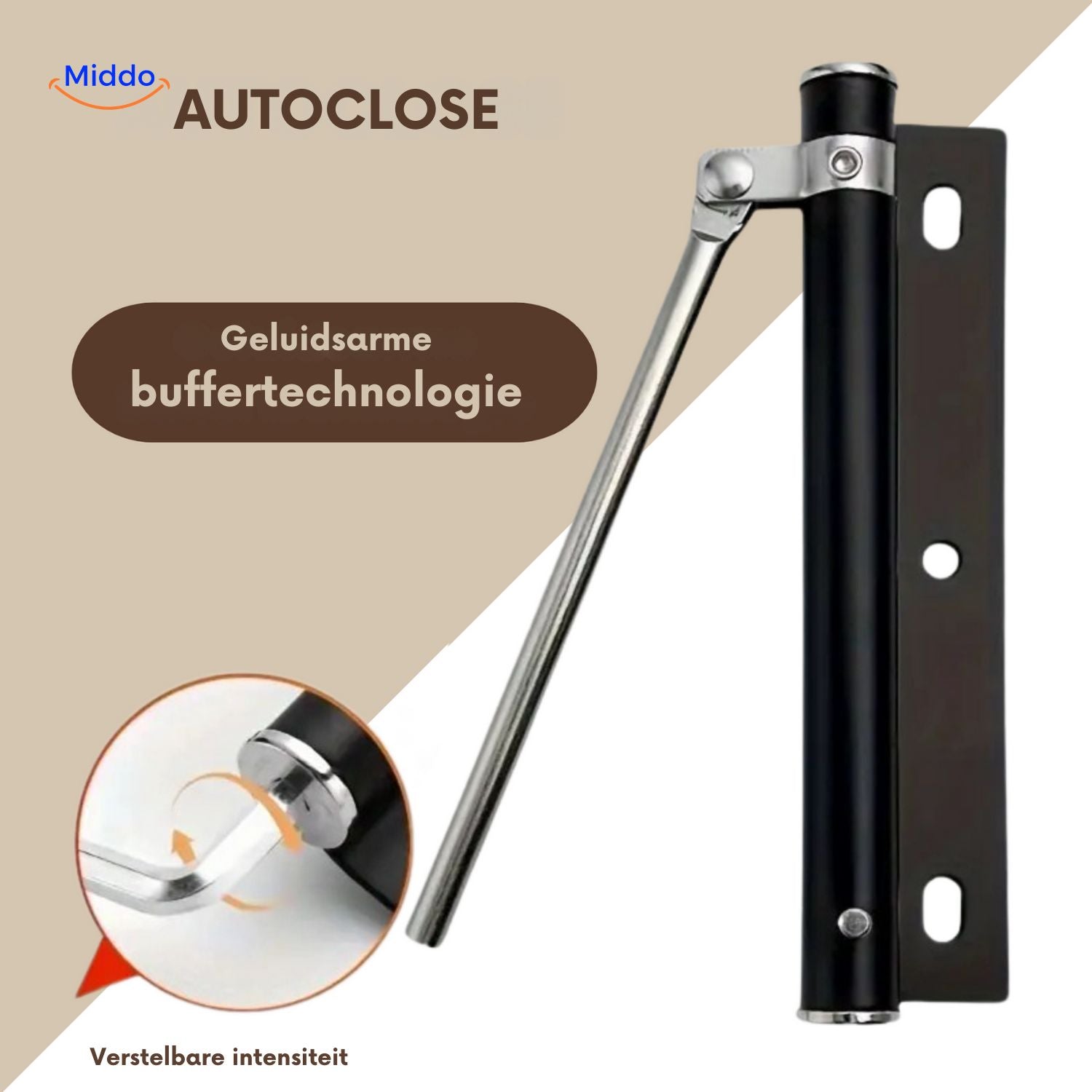 AutoClose Deursluiter gemakkelijk plaatsing veiligheid deur sluiter www.middo.nl