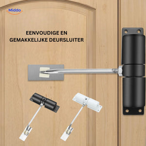 AutoClose Deursluiter installatie zwart veiligheid deur sluiter www.middo.nl
