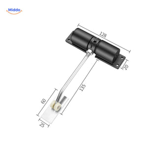 AutoClose Deursluiter met roller zwart www.middo.nl