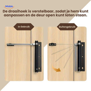 AutoClose Deursluiter verstelbare draaihoek deur sluiter www.middo.nl