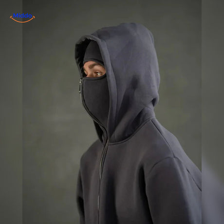 AutumnBliss Hoodie donker grijs met zip www.middo.nl