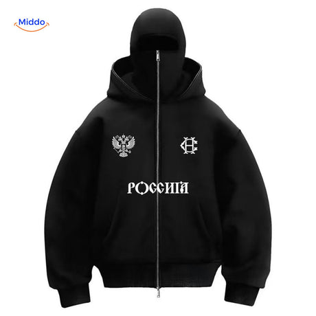 AutumnBliss Hoodie zwart met grafisch www.middo.nl