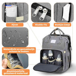 BabyLuxe Rugtas waterdichte luiertas met doekjesvak en isolatie www.middo.nl