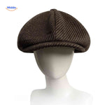 Blinderstyle Cap bruine gestreepte cabby muts www.middo.nl