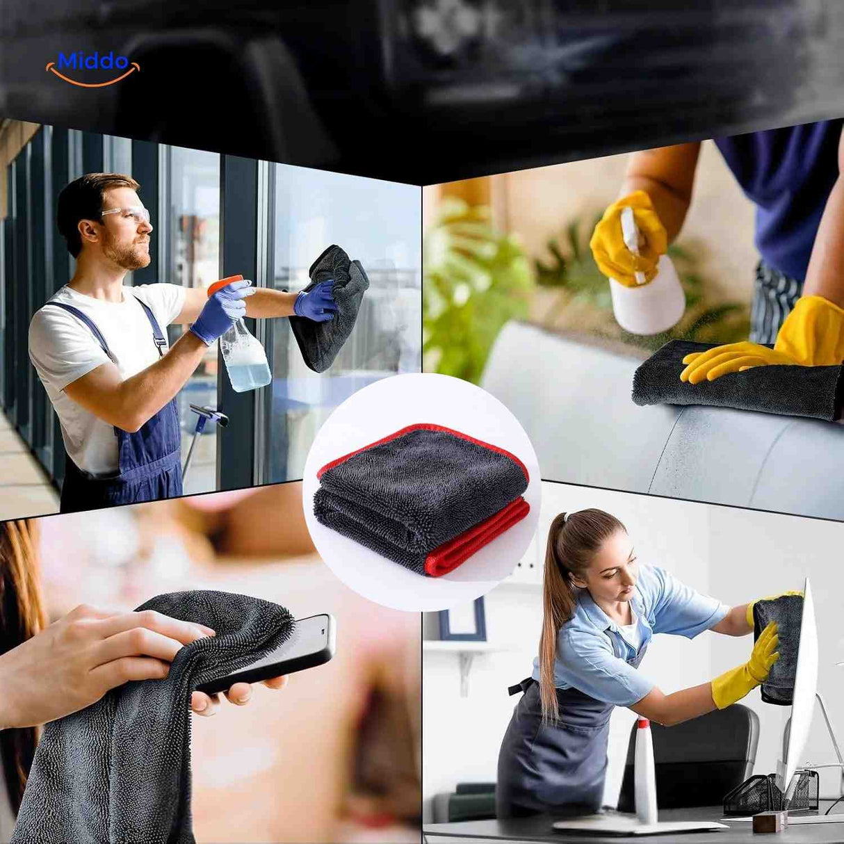 BraidDry Handdoek ideaal voor auto interieur en exterieur reiniging www.middo.nl