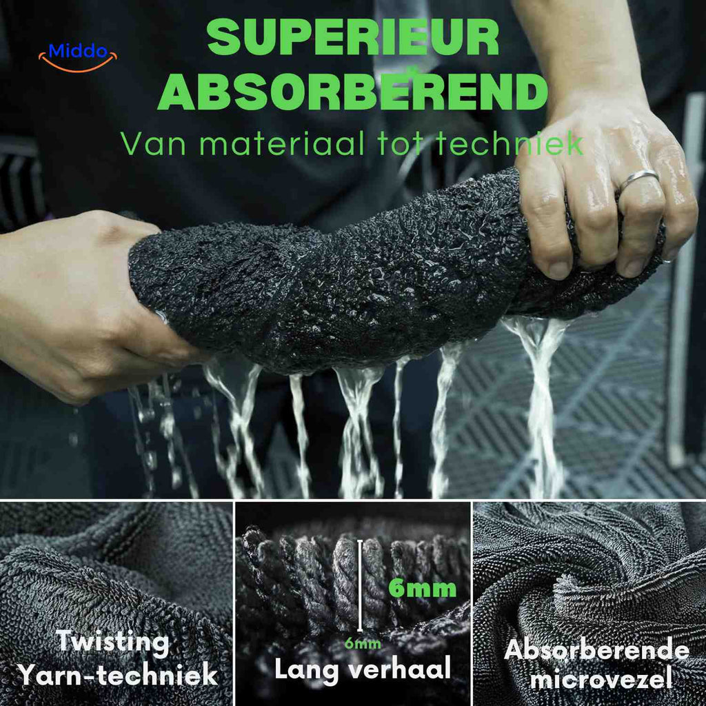 BraidDry Handdoek microvezel snel droog reinigingshanddoek www.middo.nl