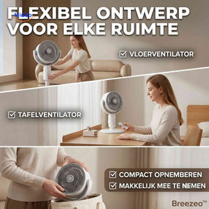 Breezeo Ventilator flexibele tafel en vloerventilator www.middo.nl
