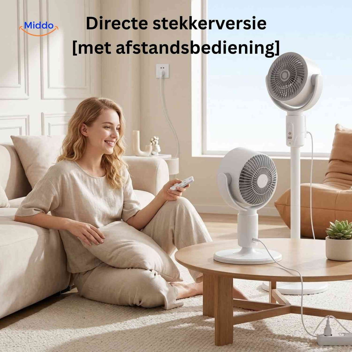 Breezeo Ventilator inklapbare ventilator voor thuis www.middo.nl