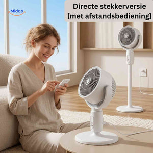 Breezeo Ventilator tafel en staande ventilator www.middo.nl