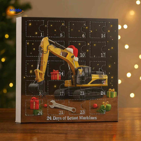 Buildora Adventskalender 24 dagen bouwvoertuigen set www.middo.nl
