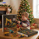Buildora Adventskalender kinderen die speelgoed constructievoertuigen openen www.middo.nl