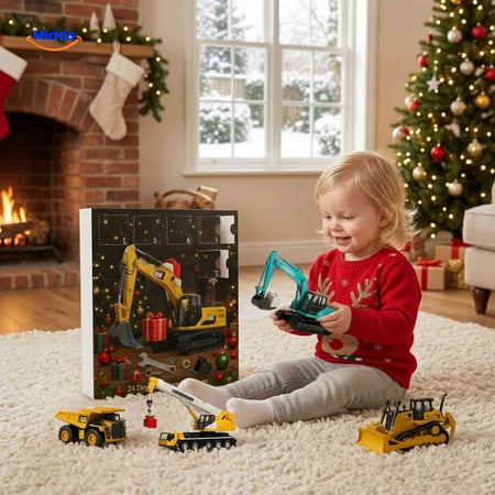 Buildora Adventskalender speelgoed graafmachine adventskalender www.middo.nl