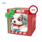 BunnyBuddy Plush Nico Robot Puppy box with dog puppy inside bow tie www.middo.nl