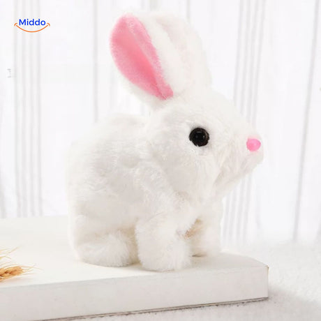 BunnyBuddy Plush schattig roze konijn met witte oortjes www.middo.nl