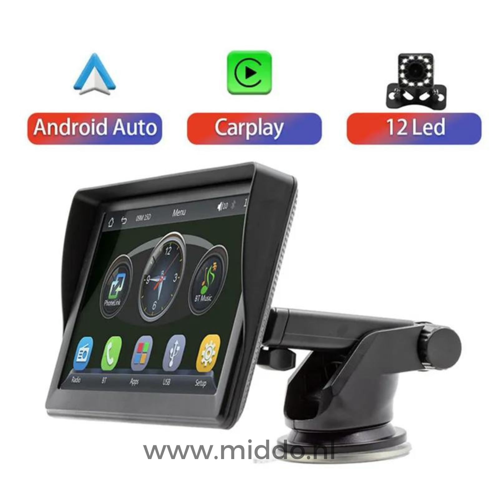 LAMTTO Draadloze Carplay Android Auto Autoradio - 9 inch scherm, 2.5K LAMTTO Draadloze Carplay Android Auto Autoradio - 9 inch scherm, 2.5K