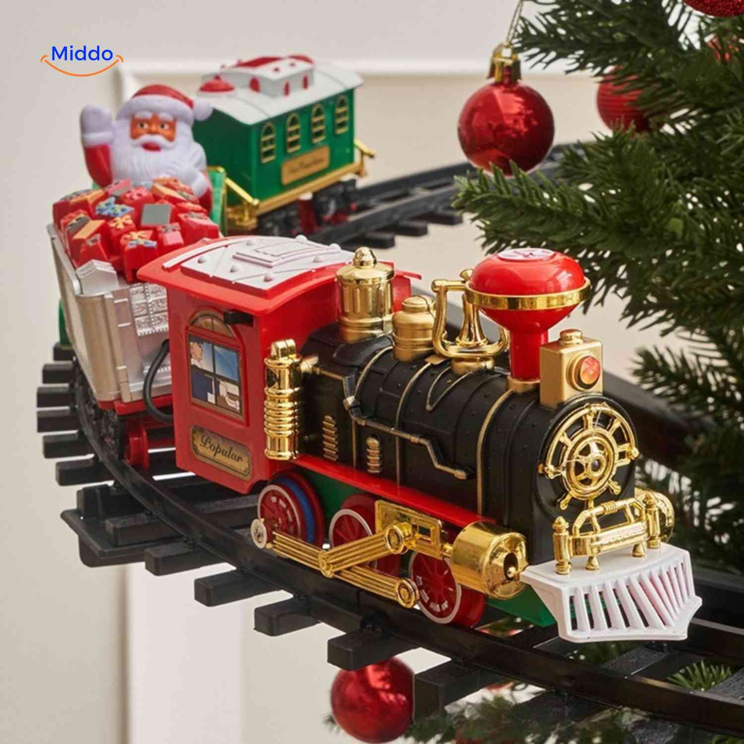 ChristmasRail Trein kersttrein met santa en cadeaus www.middo.nl