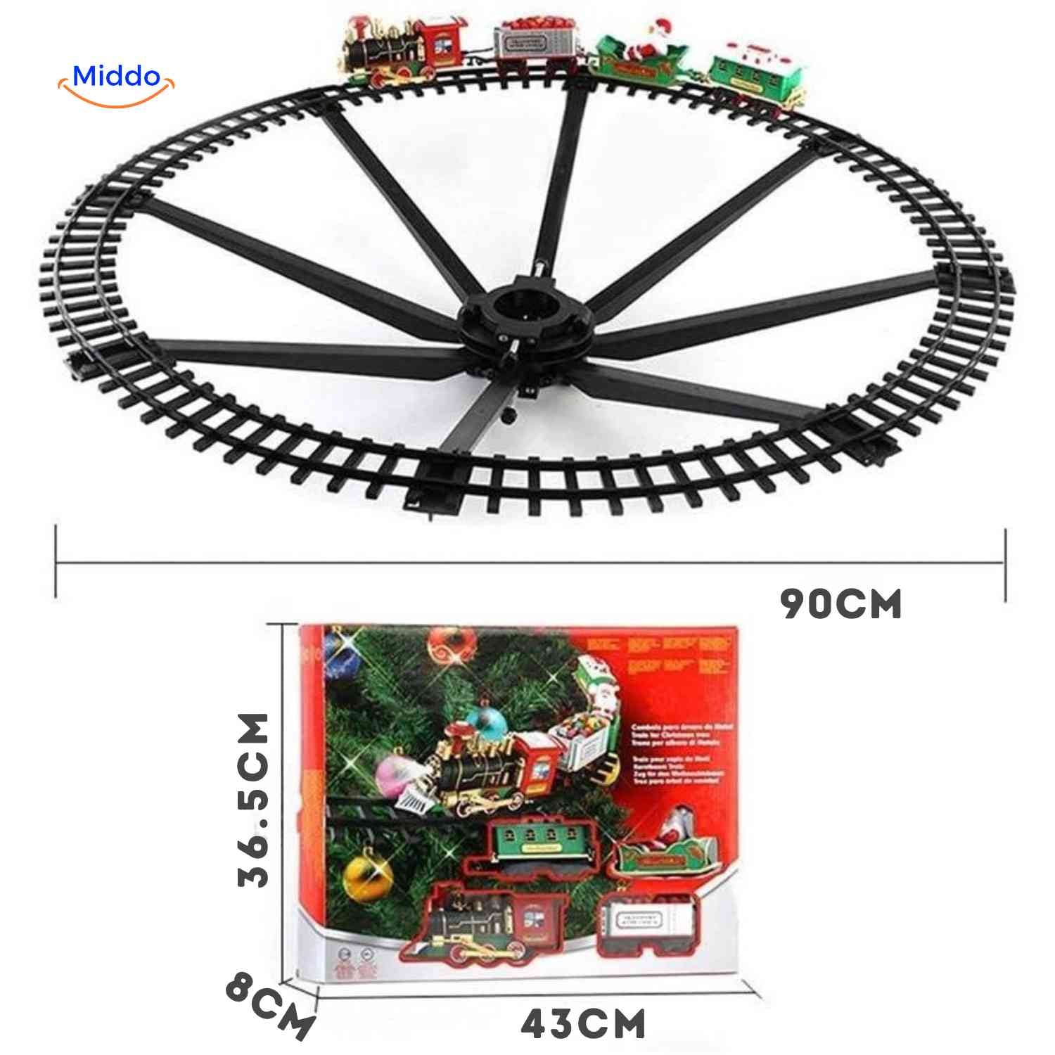 ChristmasRail Trein klassieke kersttrein met cadeauwagen www.middo.nl