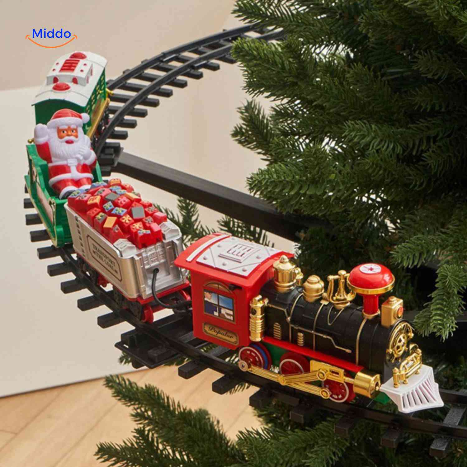 ChristmasRail Trein stoomlocomotief kersttrein detail www.middo.nl