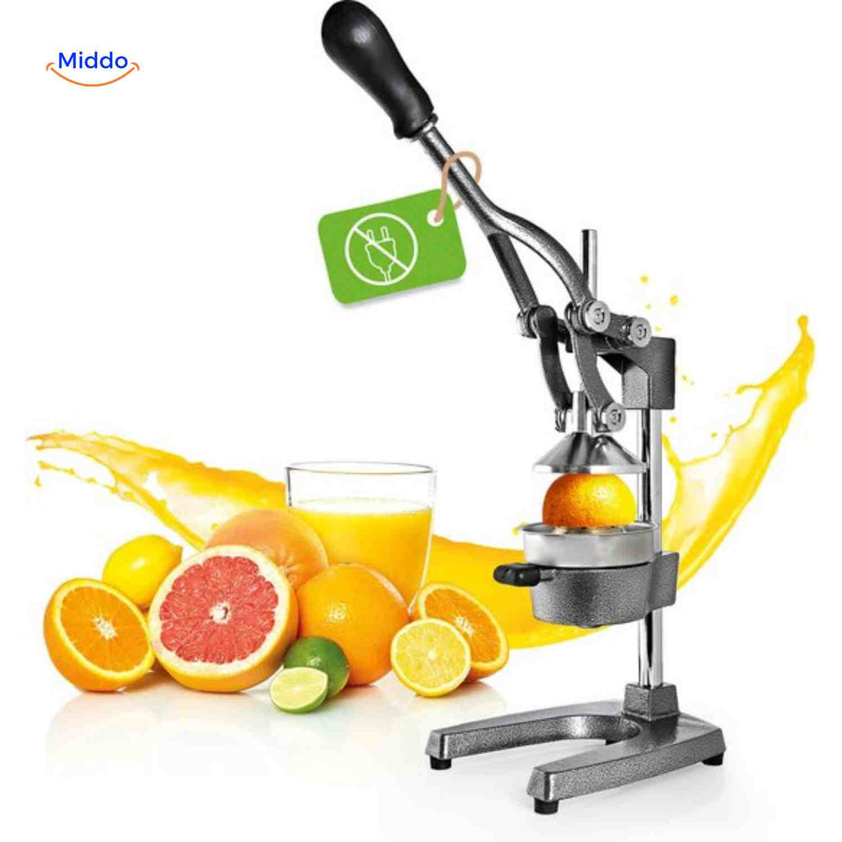 Citripress Juicer handmatige fruitpers met hendel keukenapparaat www.middo.nl