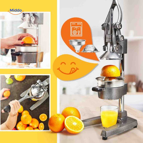 Citripress Juicer manuele citruspers met afneembare zeef www.middo.nl