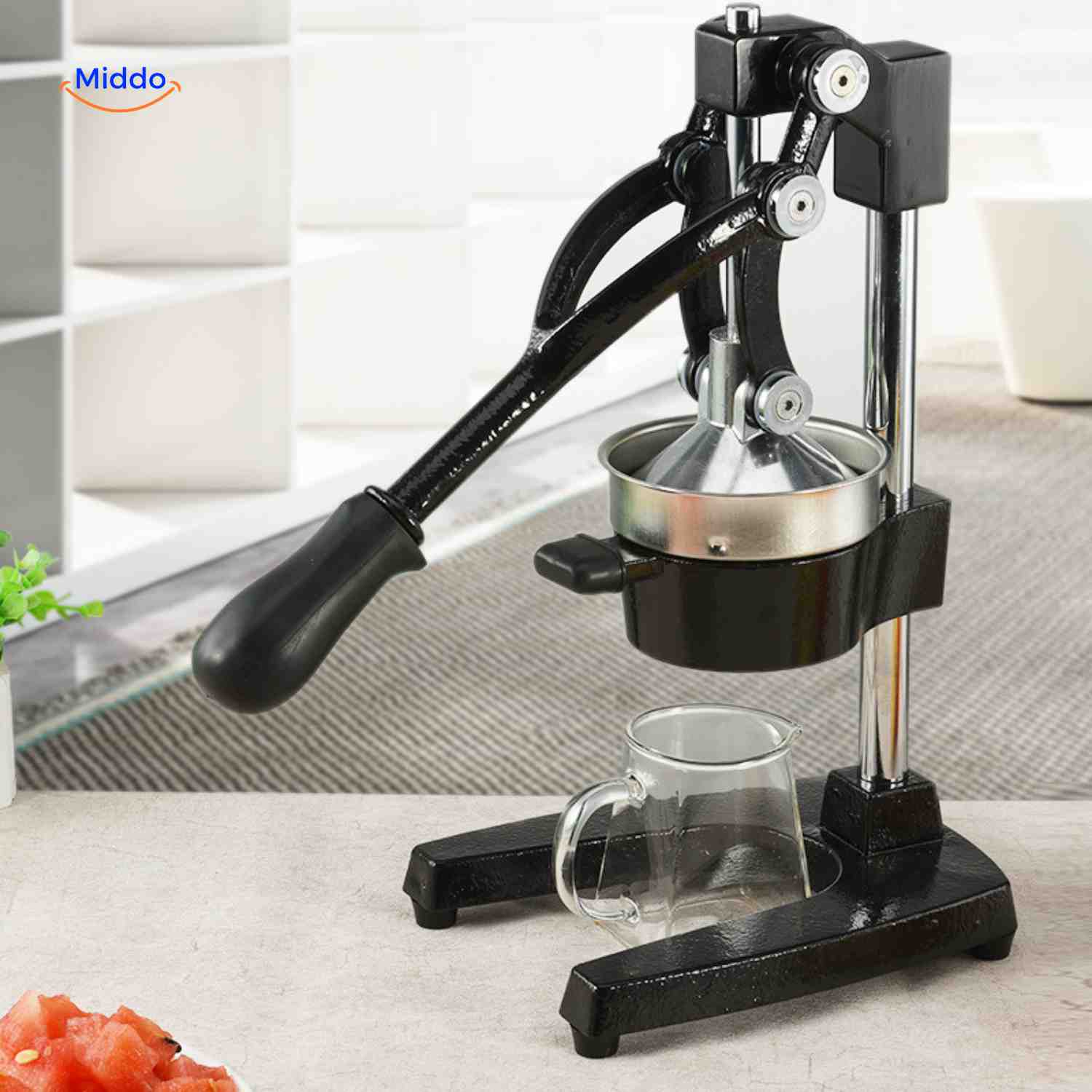 Citripress Juicer professionele handmatige sinaasappelpers www.middo.nl