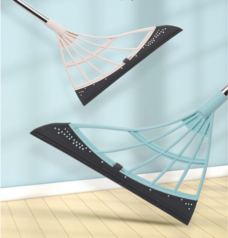 Verstelbare CleanX siliconen mop en magische bezem